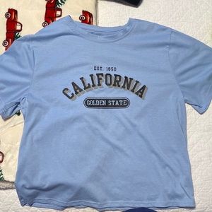 Blue short sleeve shirt from Romwe